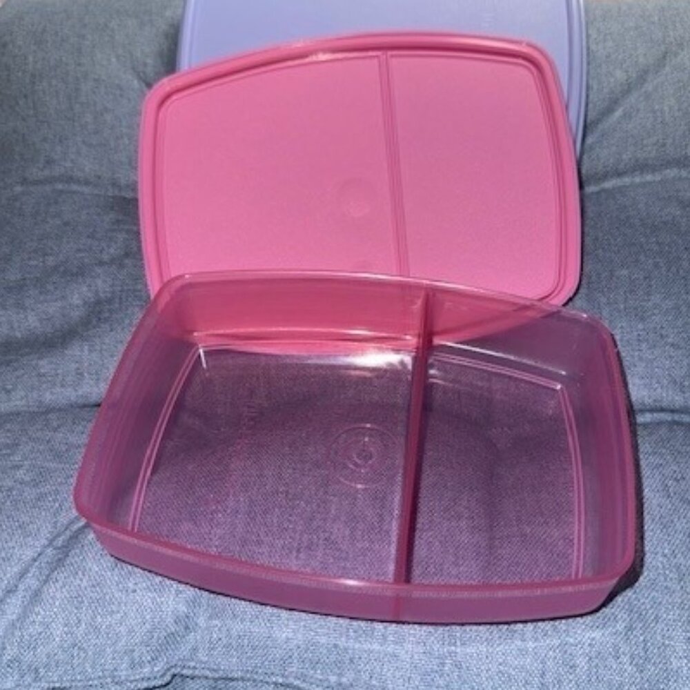 Tupperware Slim Divided Lunch Containers - 2pc Set